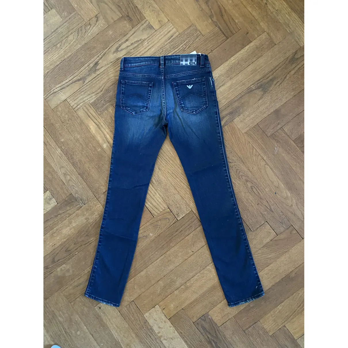 Buy Armani Jeans Blue Cotton Trousers online