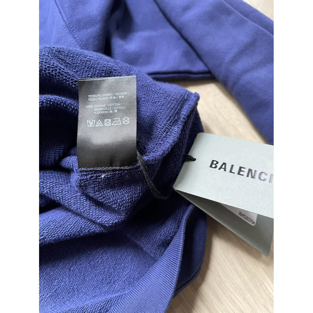 Blue Cotton Knitwear & Sweatshirt Balenciaga