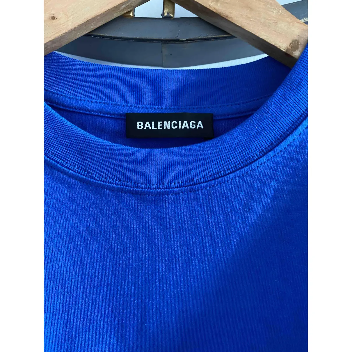 Buy Balenciaga Blue Cotton T-shirt online