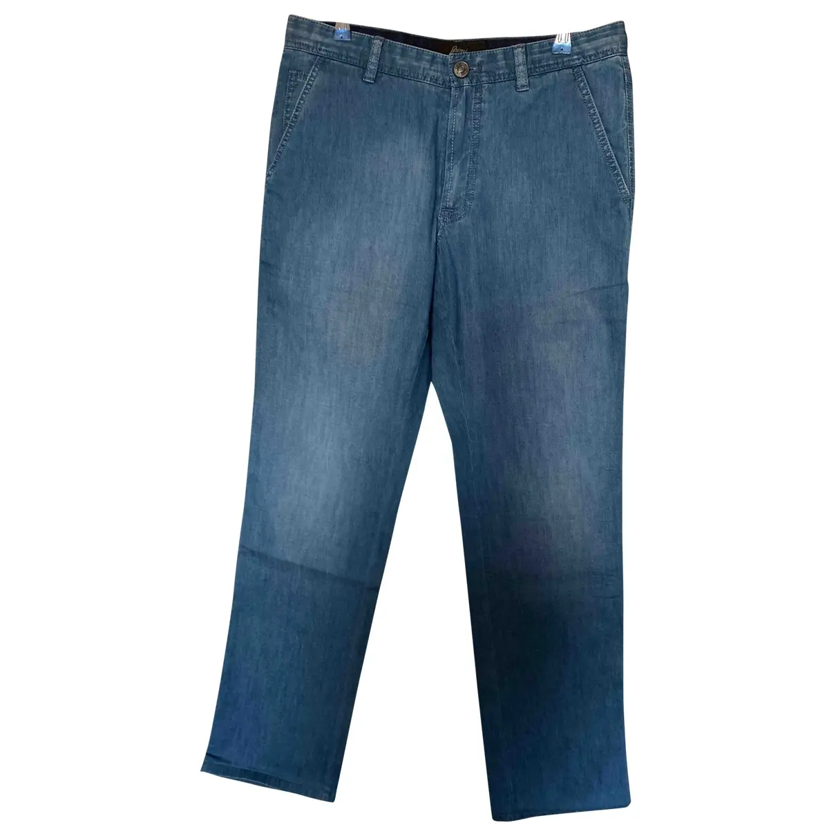 Blue Cotton Jeans Brioni