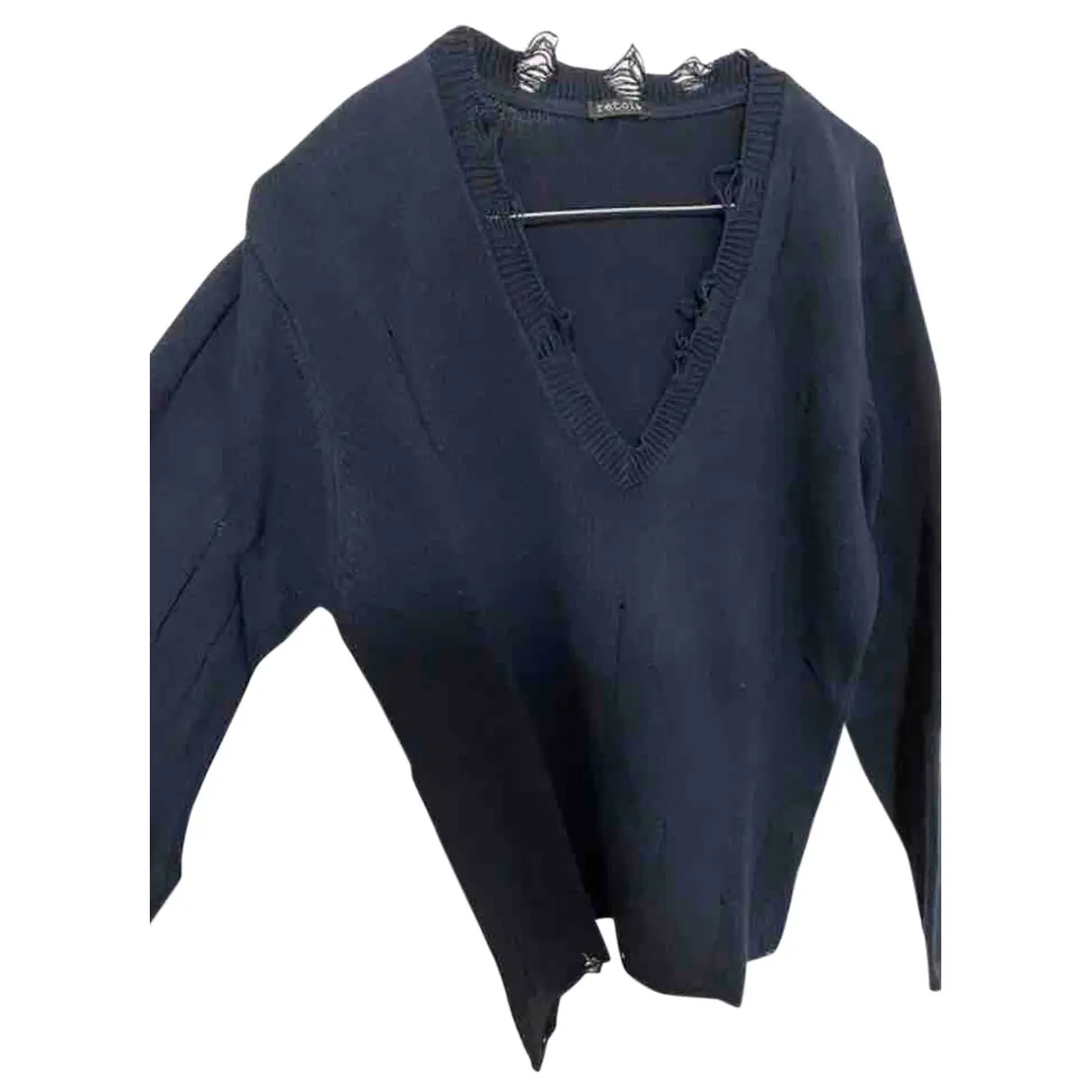 Blue Cotton Knitwear & Sweatshirt C.B. Made In Italy