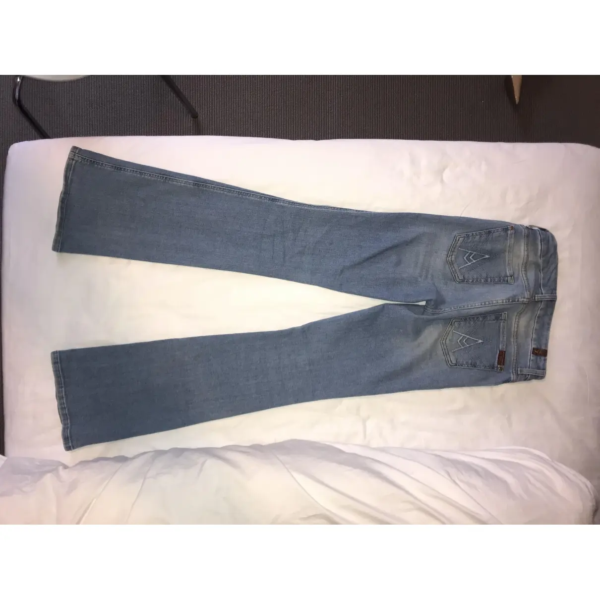 7 For All Mankind Blue Cotton - elasthane Jeans for sale
