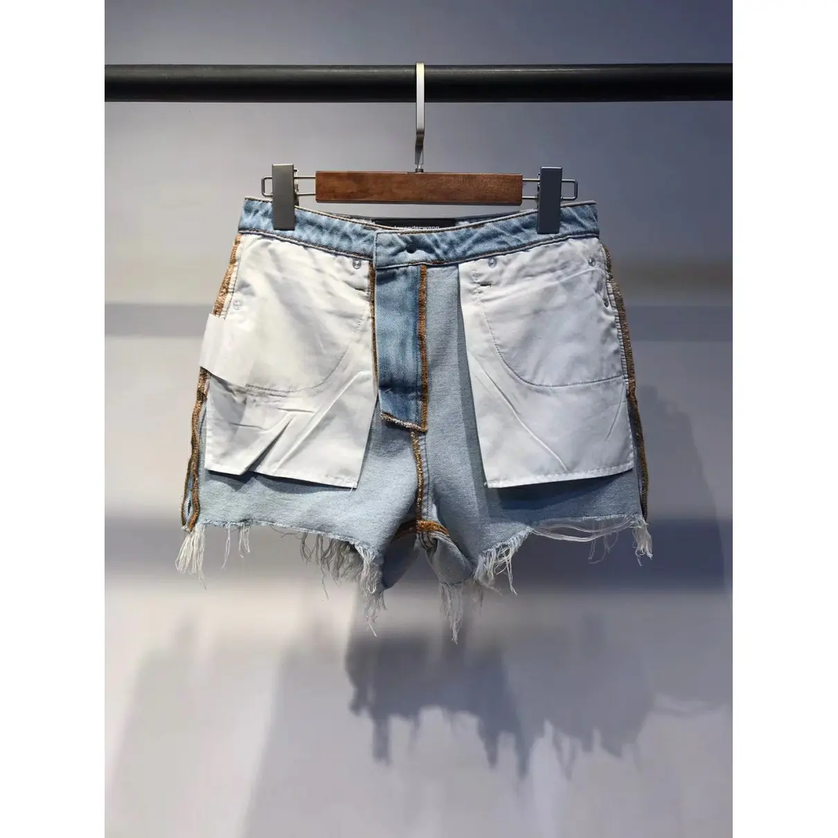 Buy Alexander Wang Blue Cotton - elasthane Shorts online