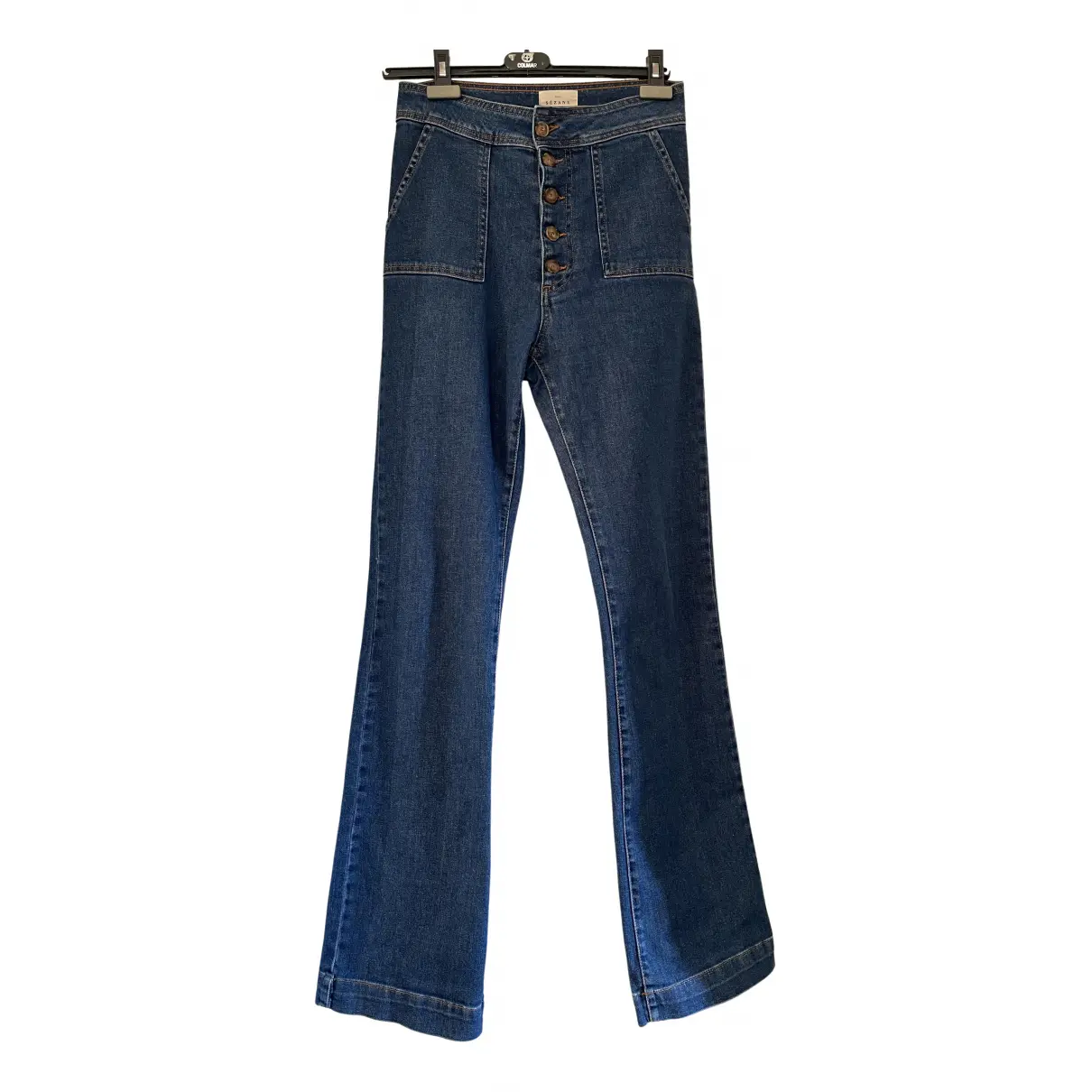 Blue Cotton - elasthane Jeans Fall Winter 2020 Sézane