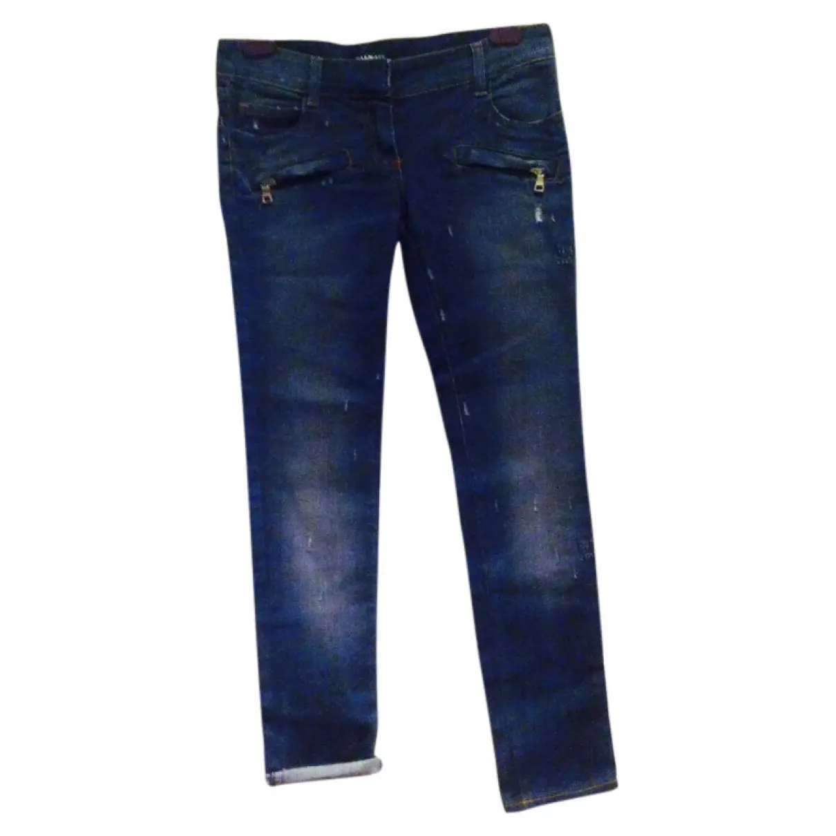 Blue Cotton/elasthane Jeans Balmain