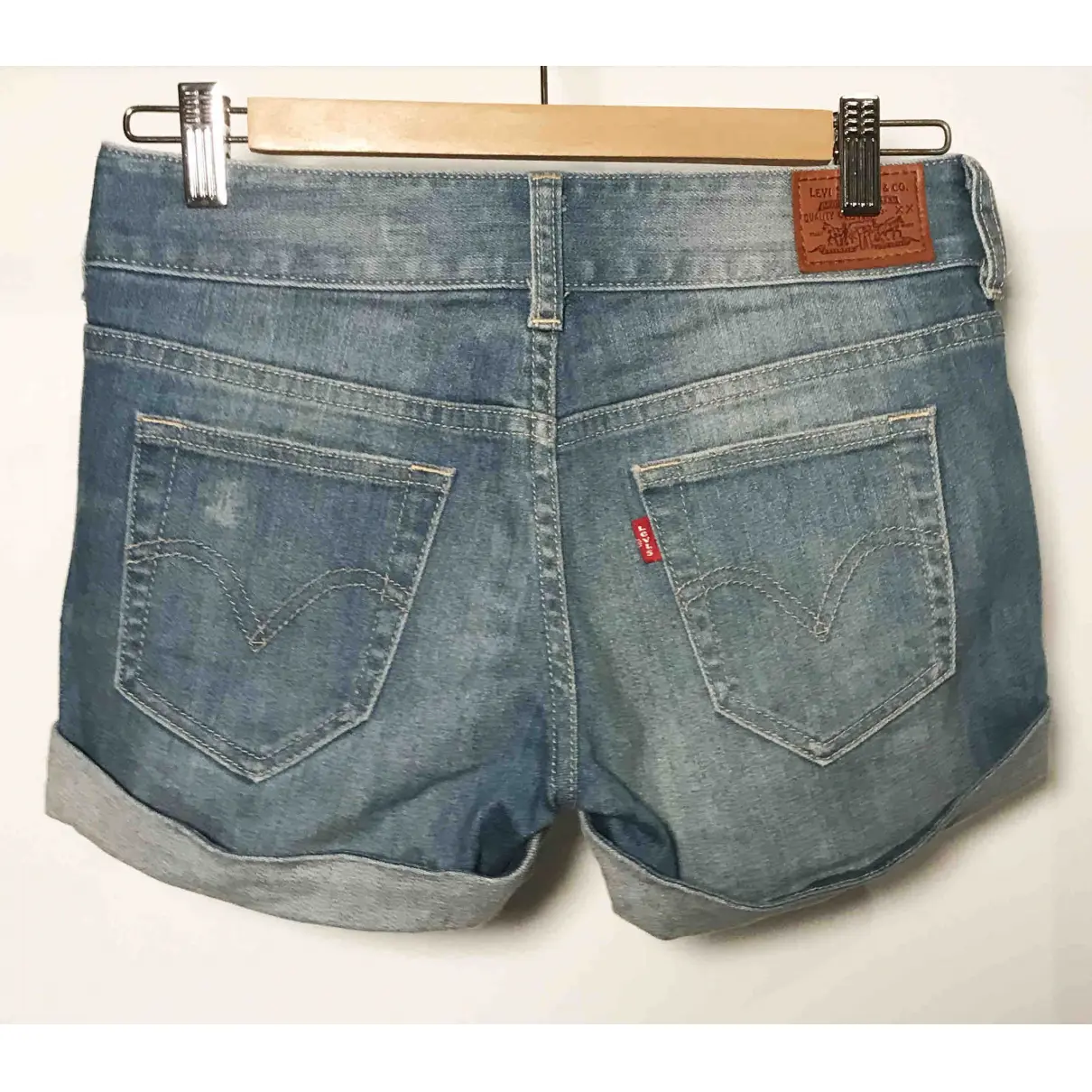 Buy Levi's Blue Cotton - elasthane Shorts online