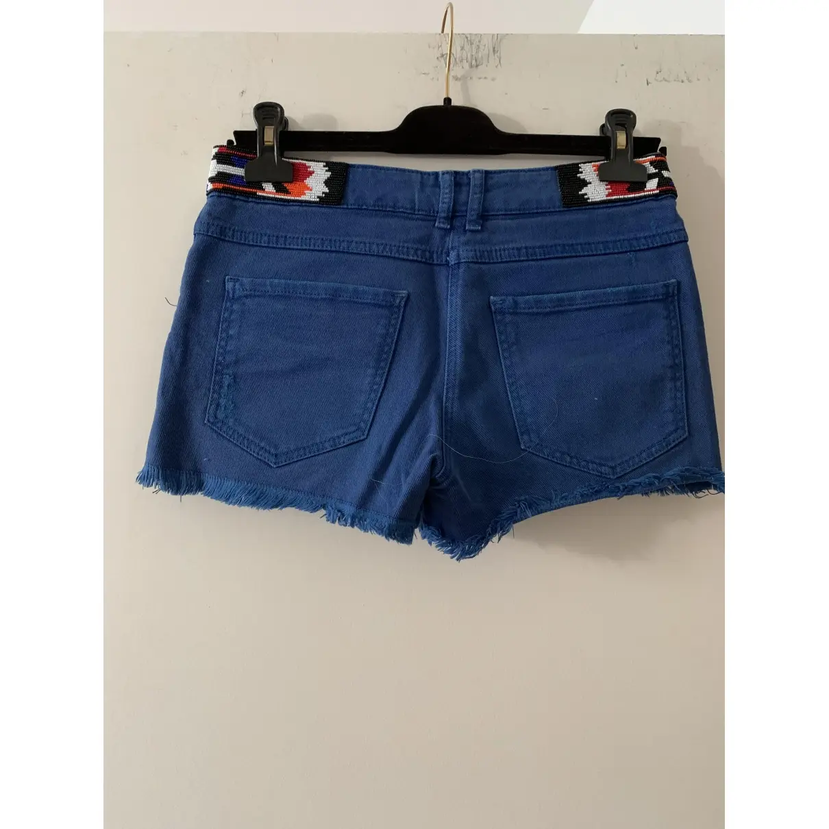 Sandro Blue Cotton - elasthane Shorts for sale