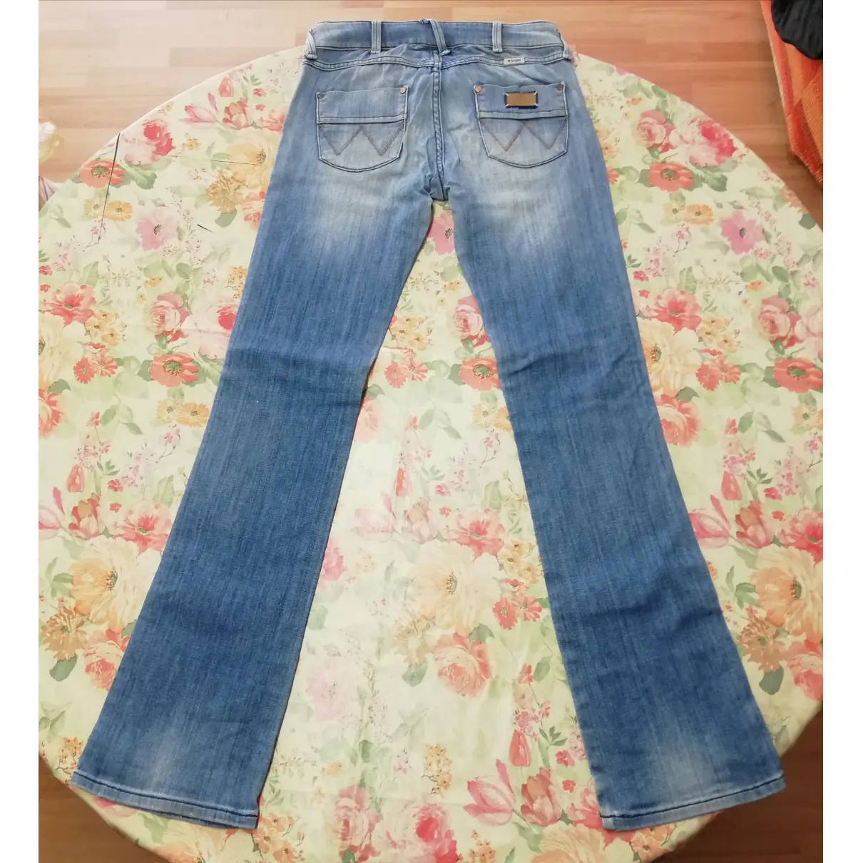 Buy Wrangler Blue Cotton - elasthane Jeans online