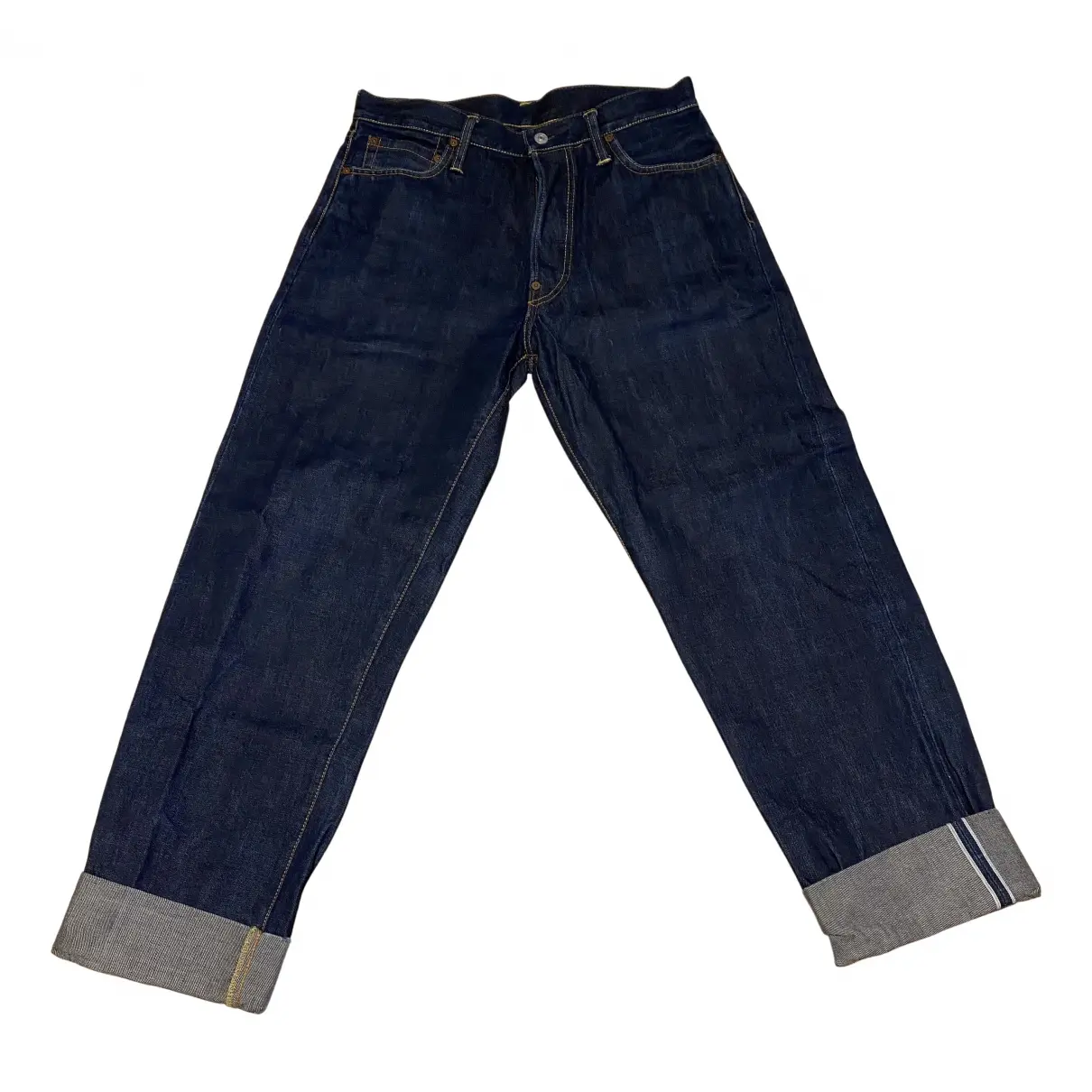 Blue Cotton Jeans Evisu