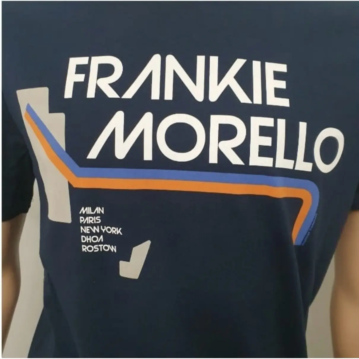 Blue Cotton T-shirt Frankie Morello