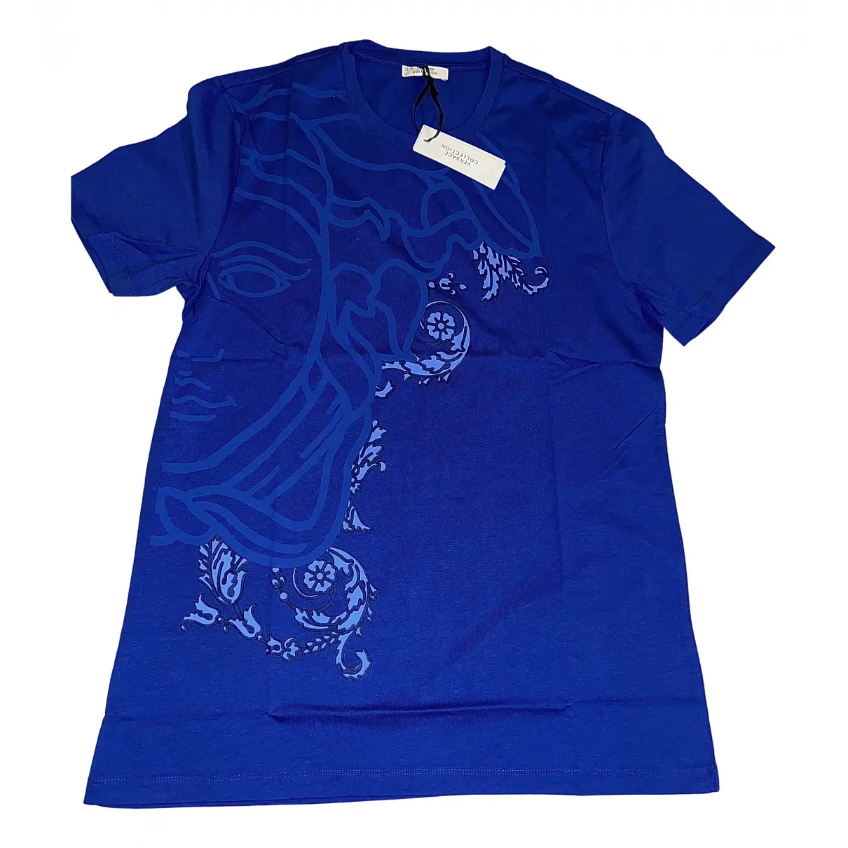Blue Cotton T-shirt Gianni Versace