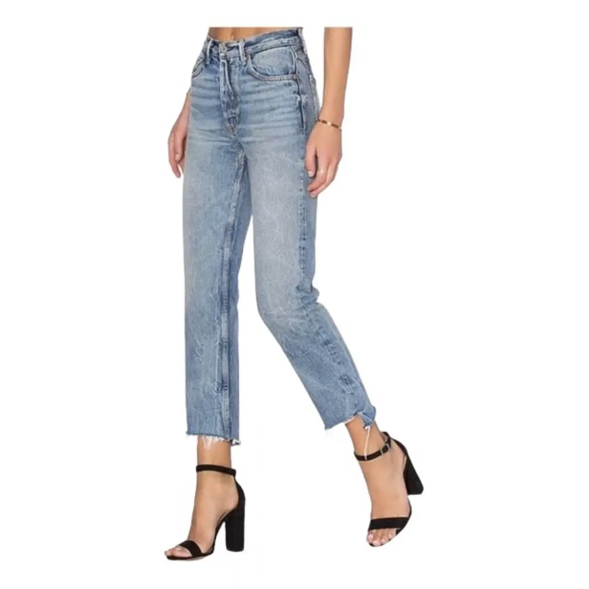 Buy Grlfrnd Blue Cotton Jeans online