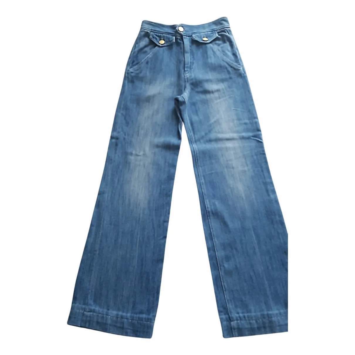 Blue Cotton Jeans Isabel Marant