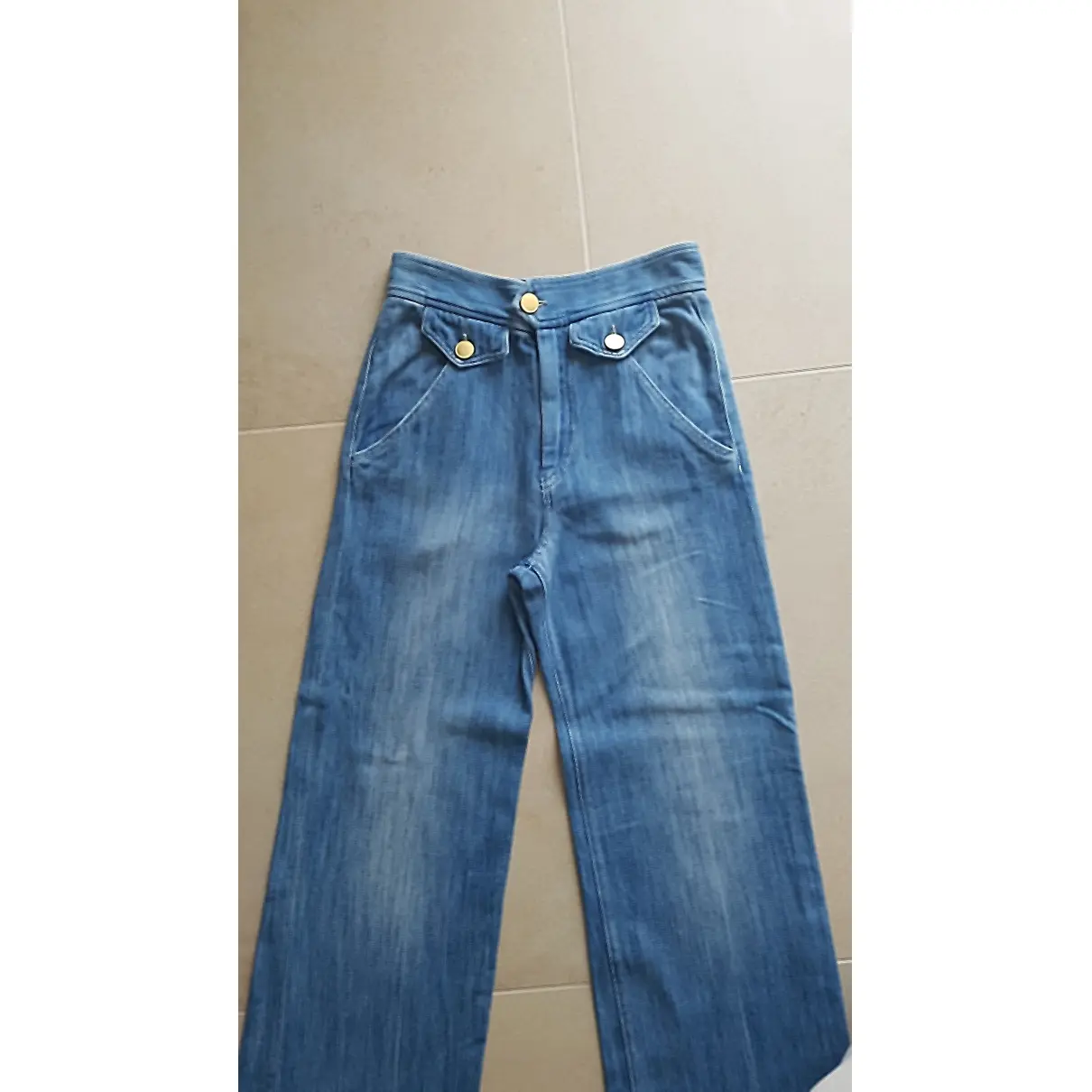 Buy Isabel Marant Blue Cotton Jeans online