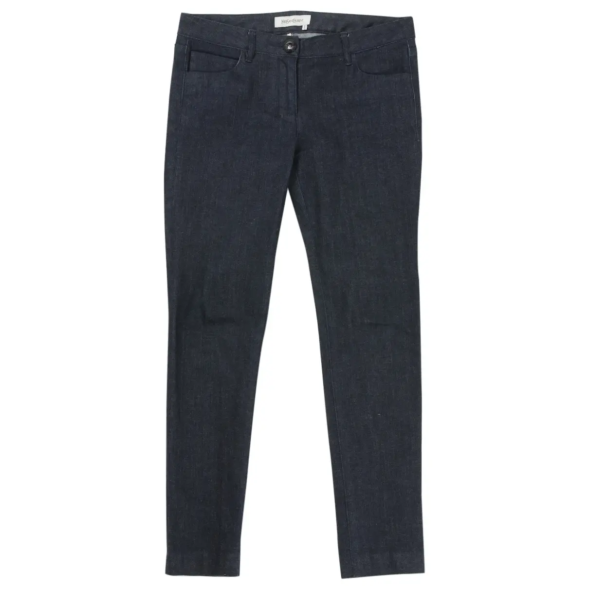 Blue Cotton Jeans Yves Saint Laurent