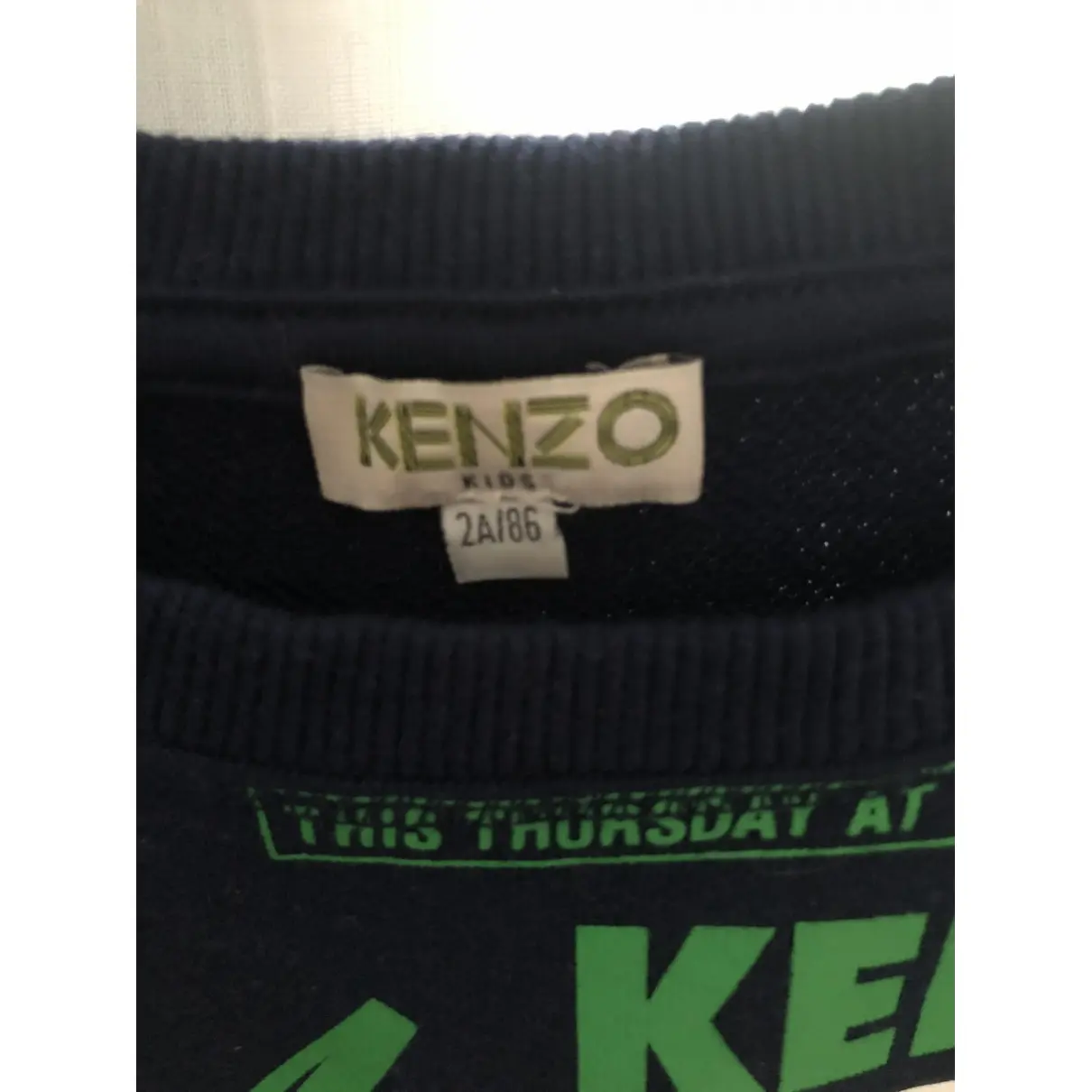 Kenzo Blue Cotton Knitwear for sale