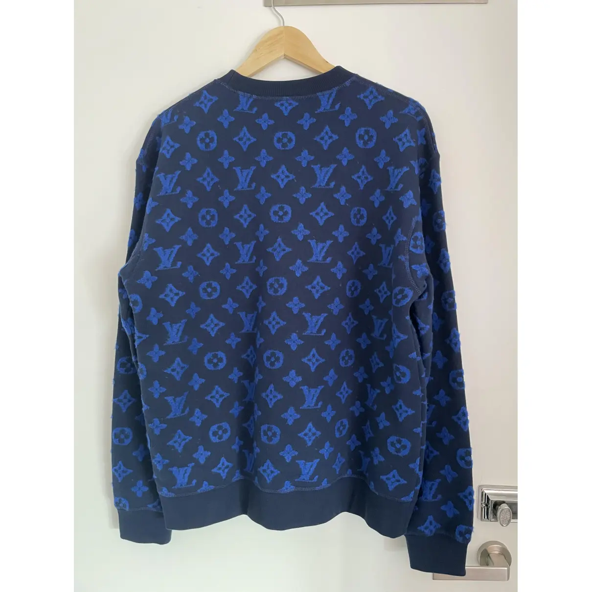 Buy Louis Vuitton Blue Cotton Knitwear & Sweatshirt online