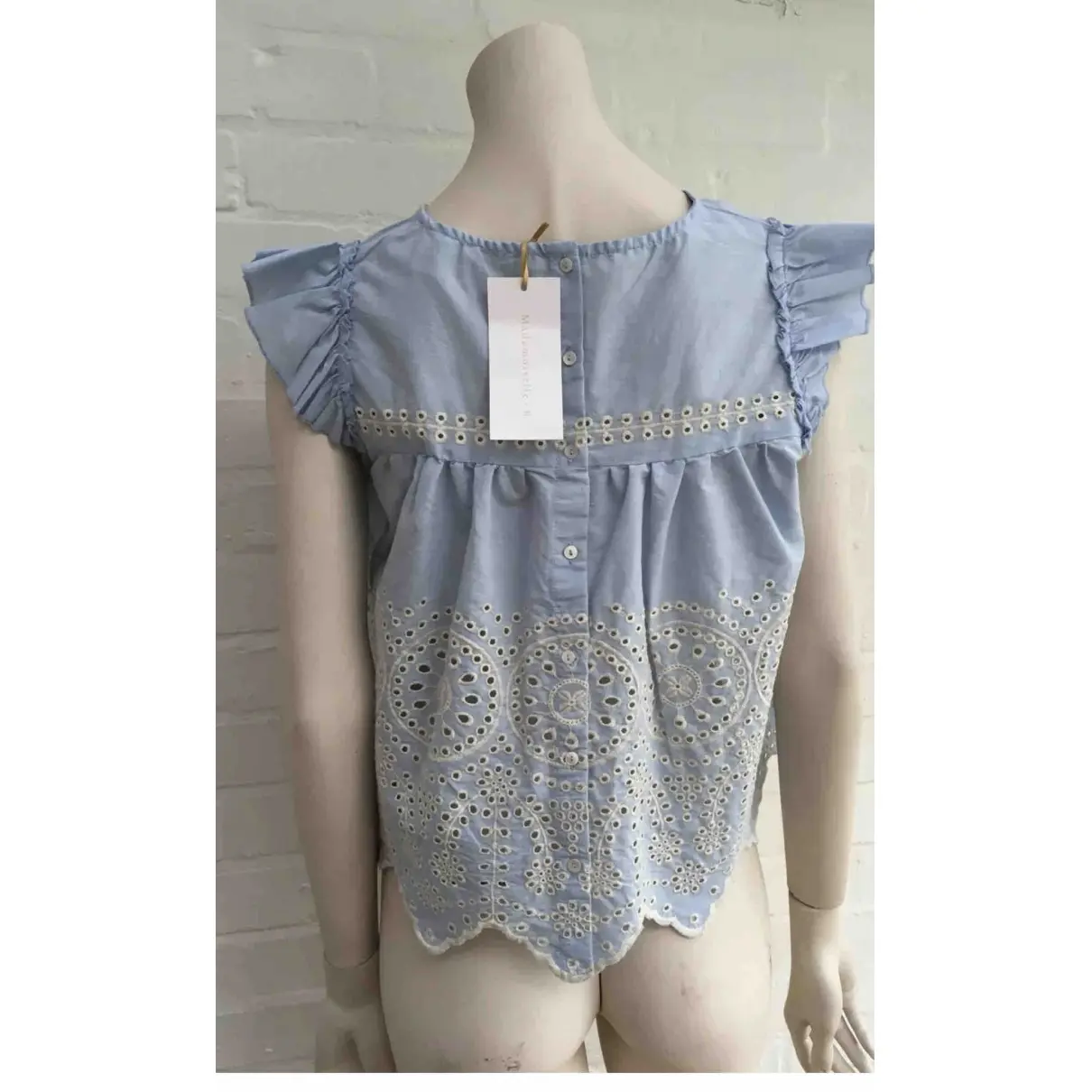 Buy Mademoiselle Ema Blue Cotton Top online