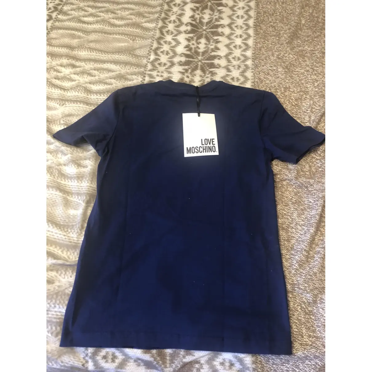 Moschino Love Blue Cotton T-shirt for sale