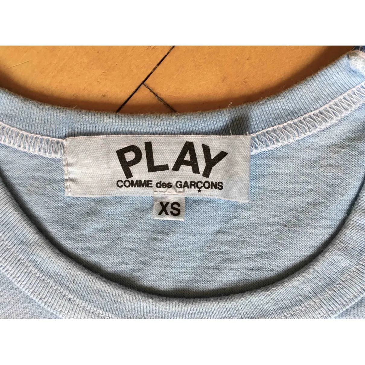 Buy Play Comme des Garçons Blue Cotton T-shirt online