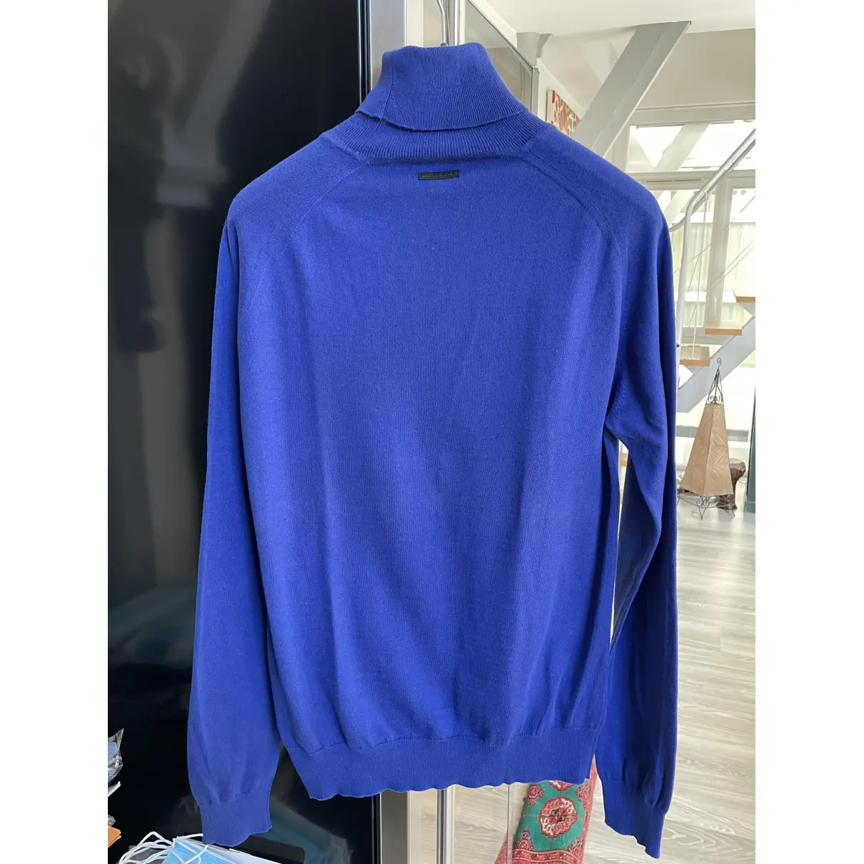 Buy Prada Blue Cotton Knitwear & Sweatshirt online