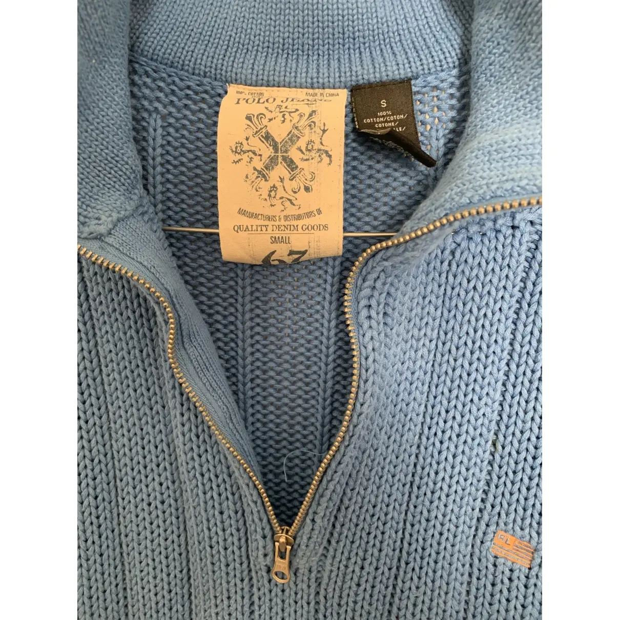 Buy Ralph Lauren Blue Cotton Knitwear & Sweatshirt online
