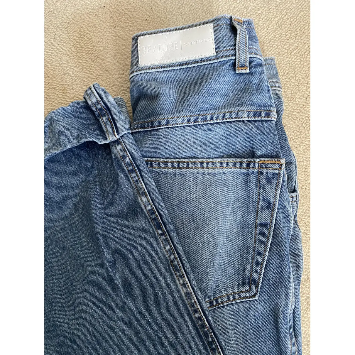 Blue Cotton Jeans Re/Done x Levi's