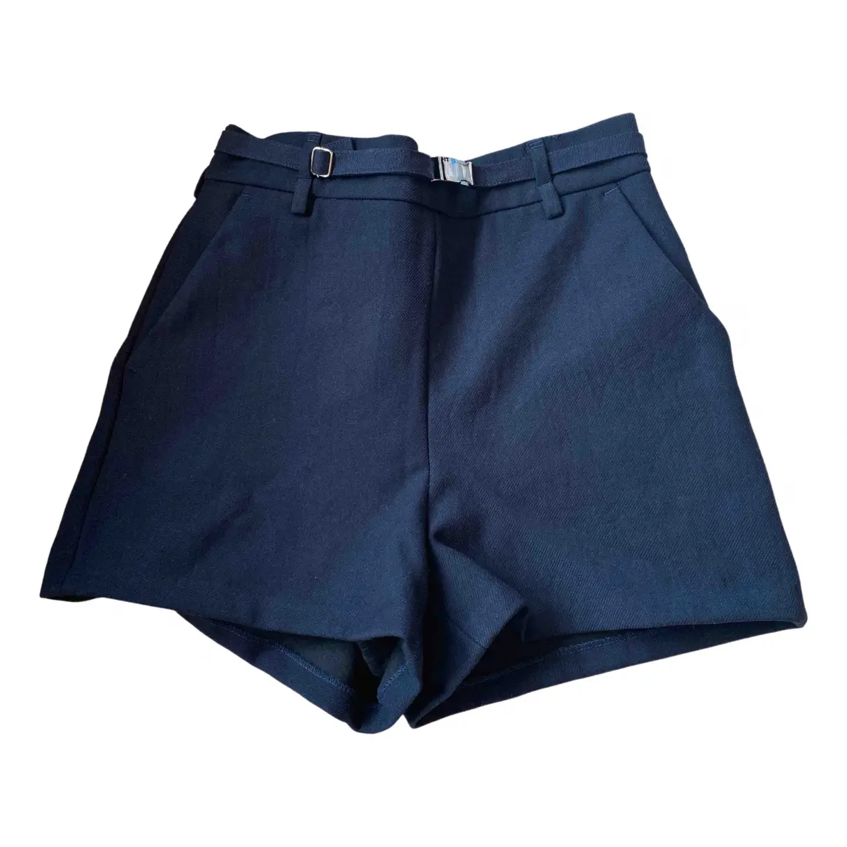 Blue Cotton Shorts Red Valentino Garavani