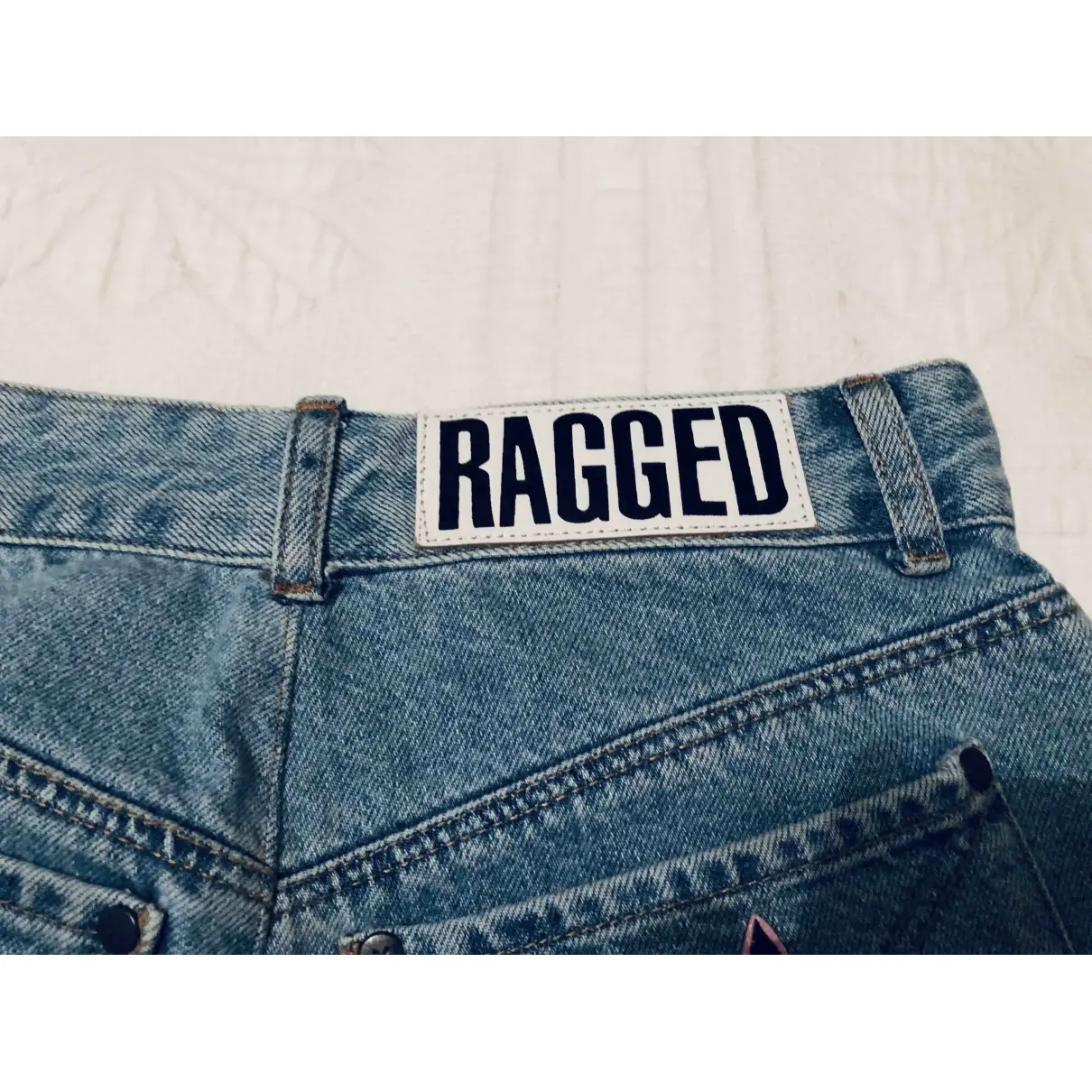 Buy The Ragged Priest Blue Cotton Jeans online