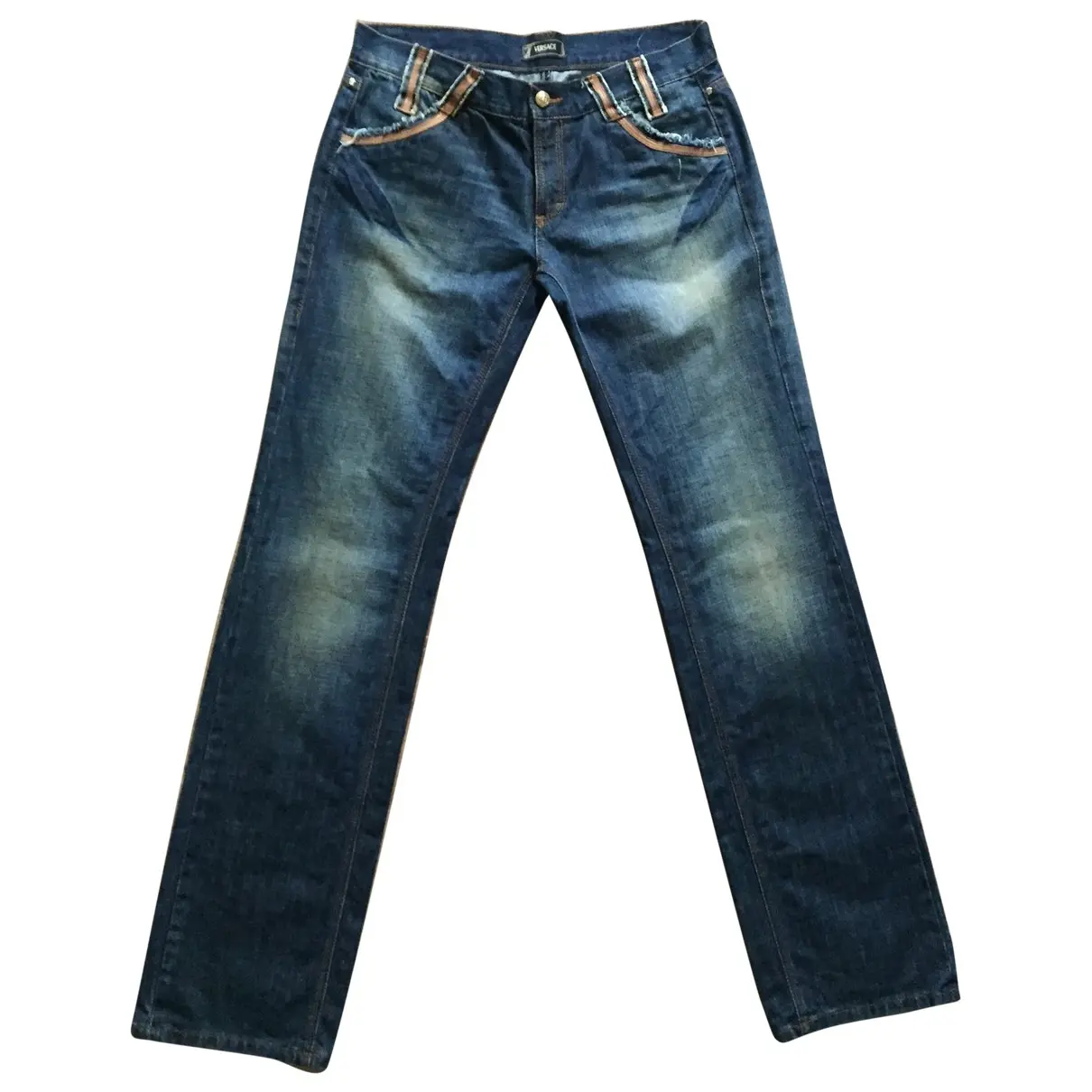Blue Cotton Jeans Versace - Vintage