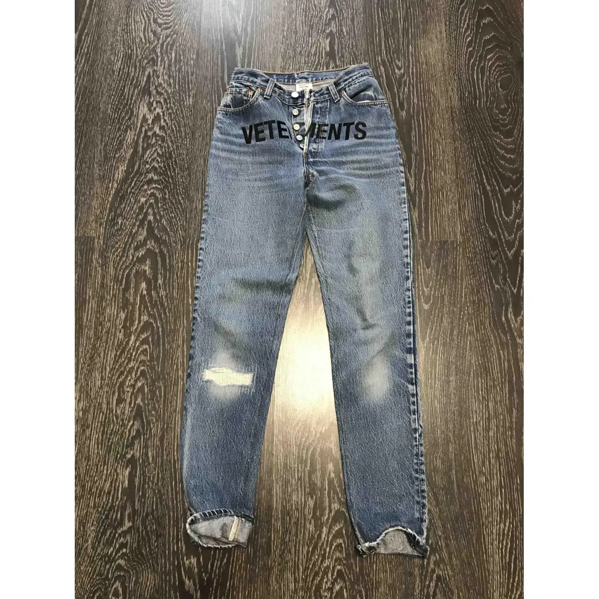 Blue Cotton Jeans VETEMENTS X Levi's
