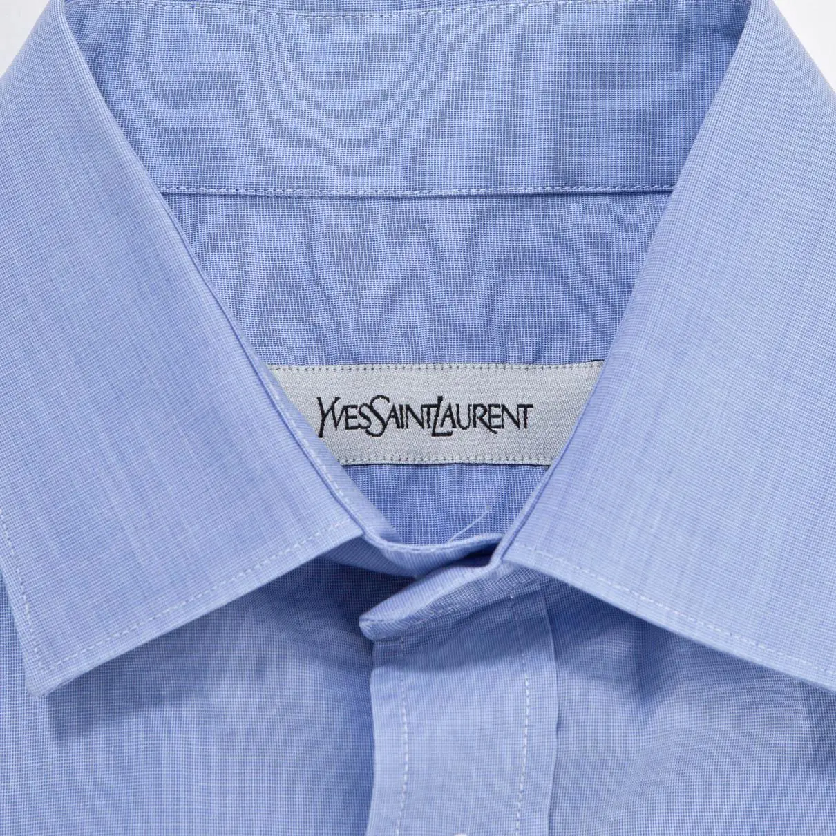 Buy Yves Saint Laurent Blue Cotton Shirt online