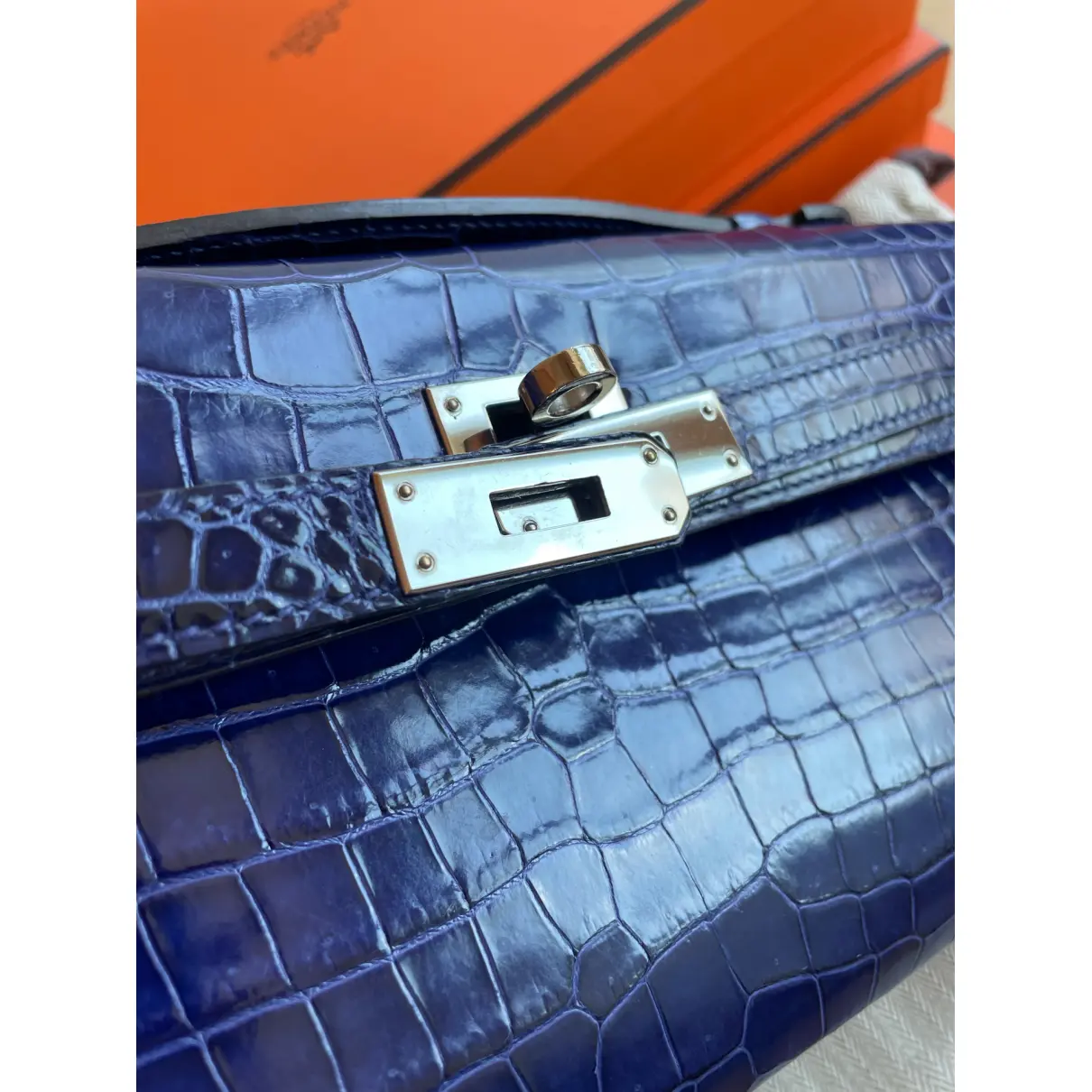 Kelly Cut Clutch crocodile clutch bag Hermès