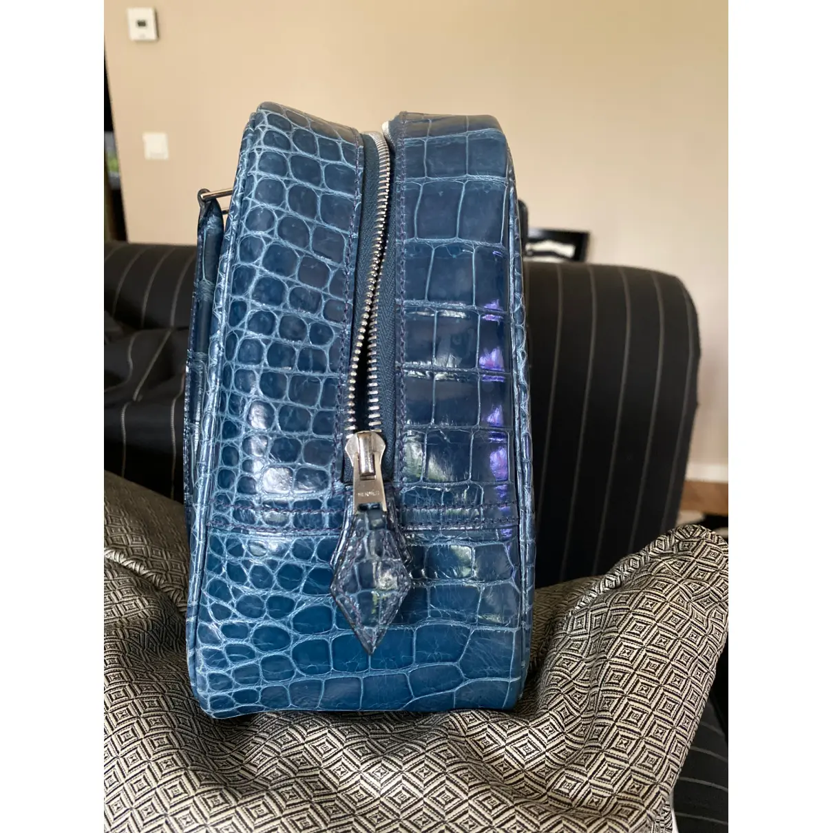 Plume crocodile handbag Hermès