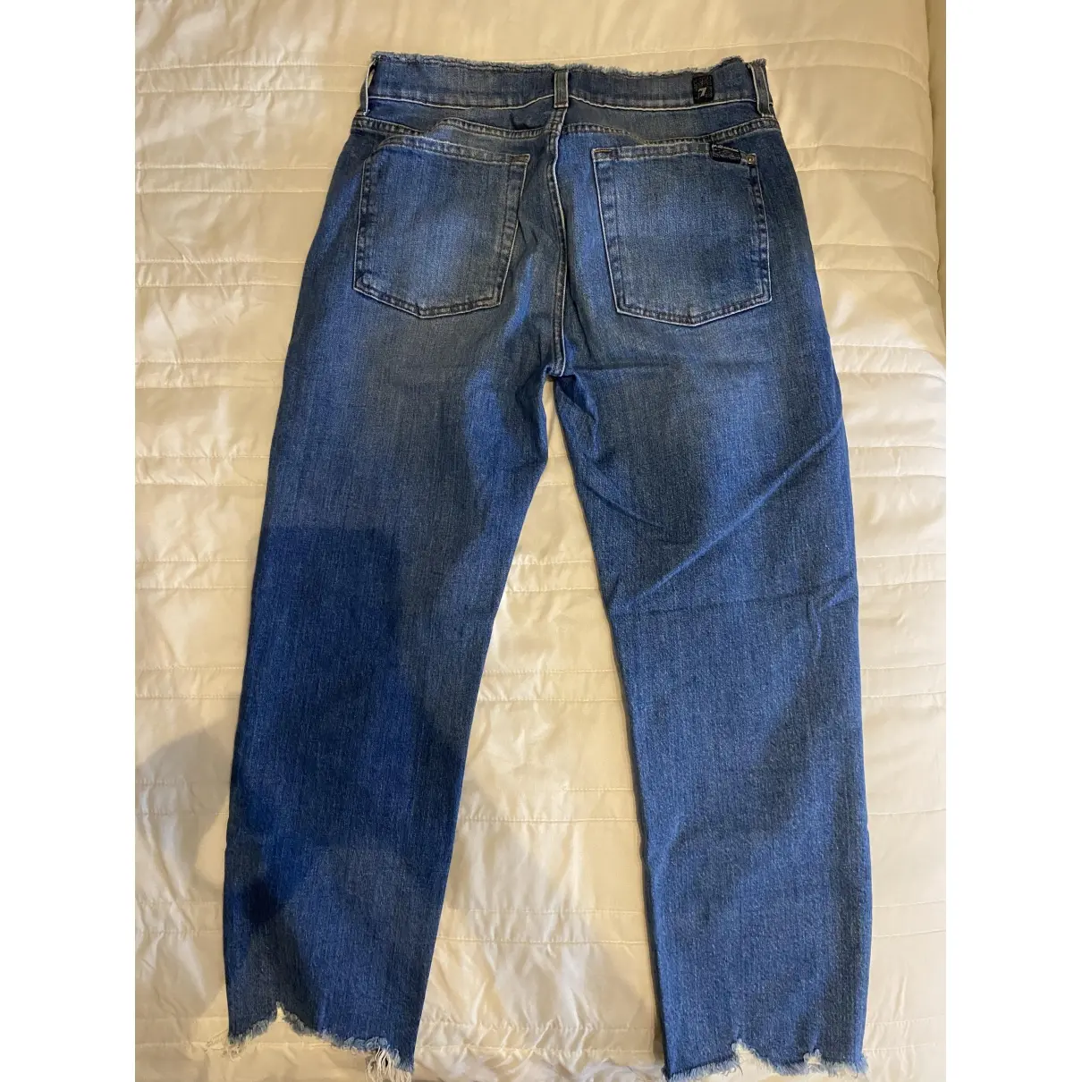7 For All Mankind Blue Denim - Jeans Jeans for sale