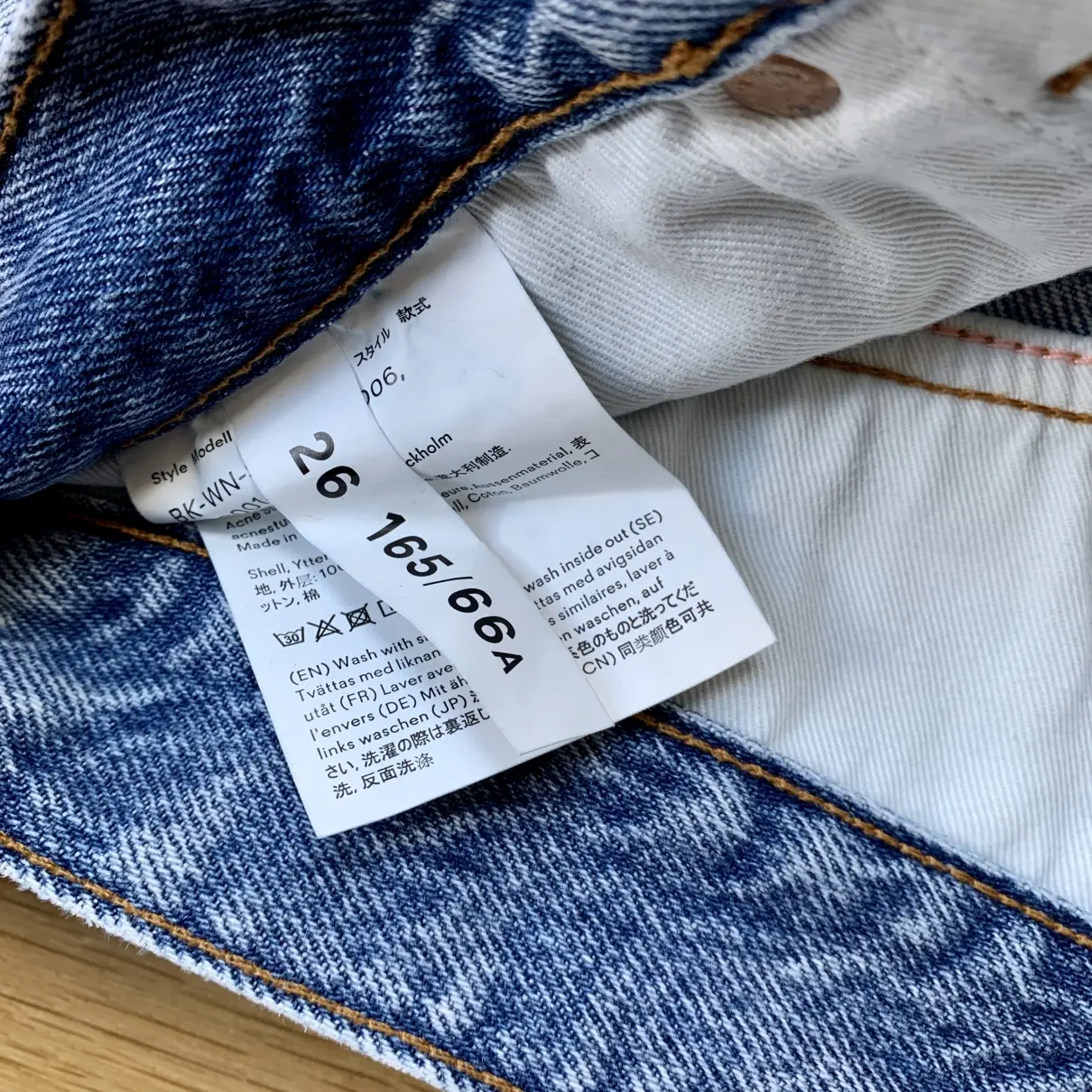 Buy Acne Studios Blue Denim - Jeans Shorts online