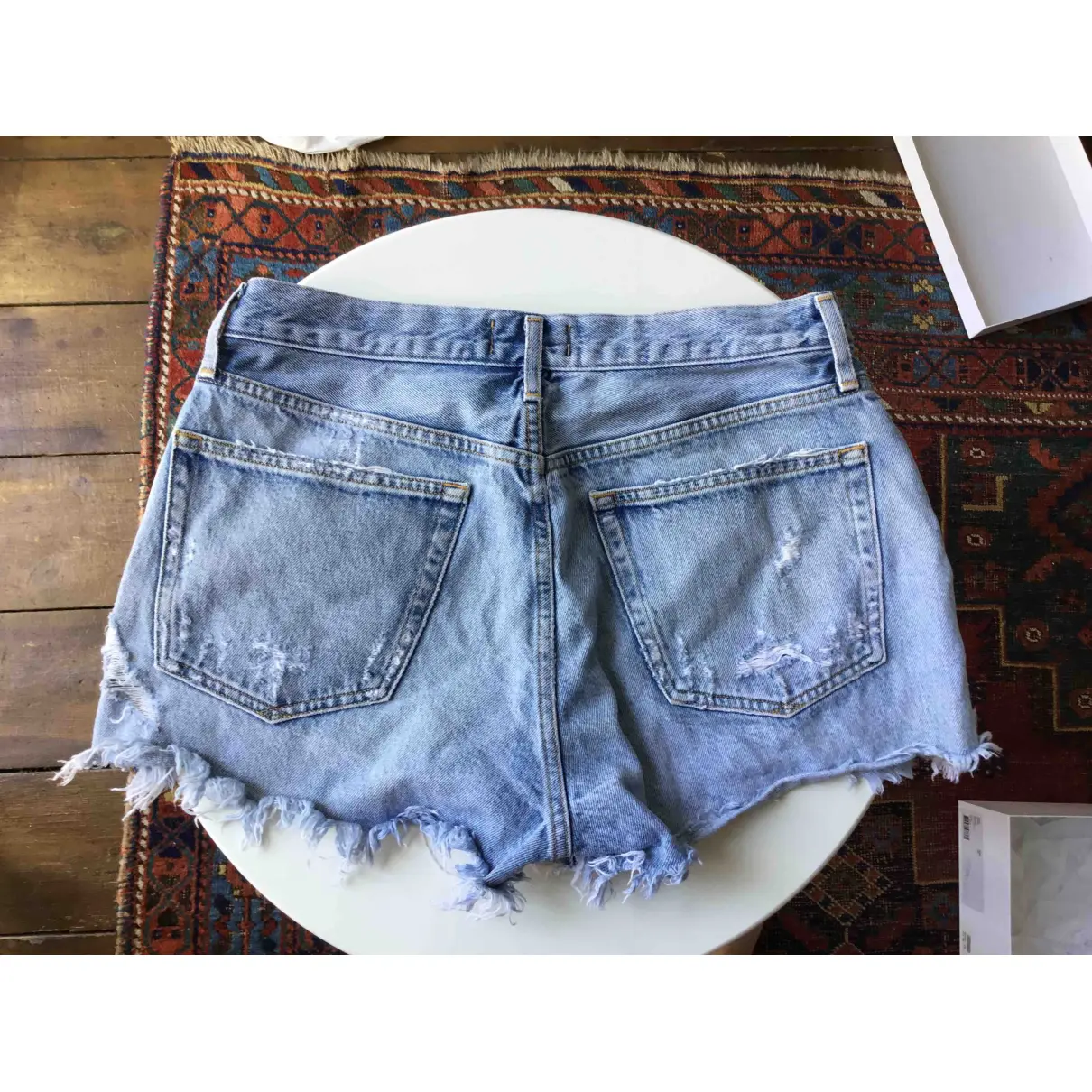 Buy Agolde Blue Denim - Jeans Shorts online