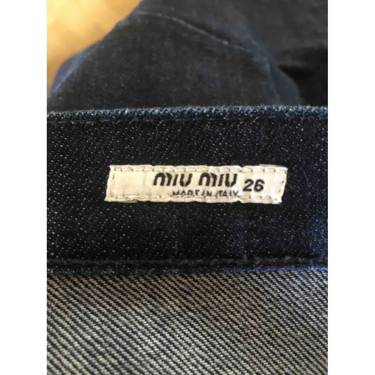 Buy Miu Miu Blue Denim - Jeans Jeans online - Vintage