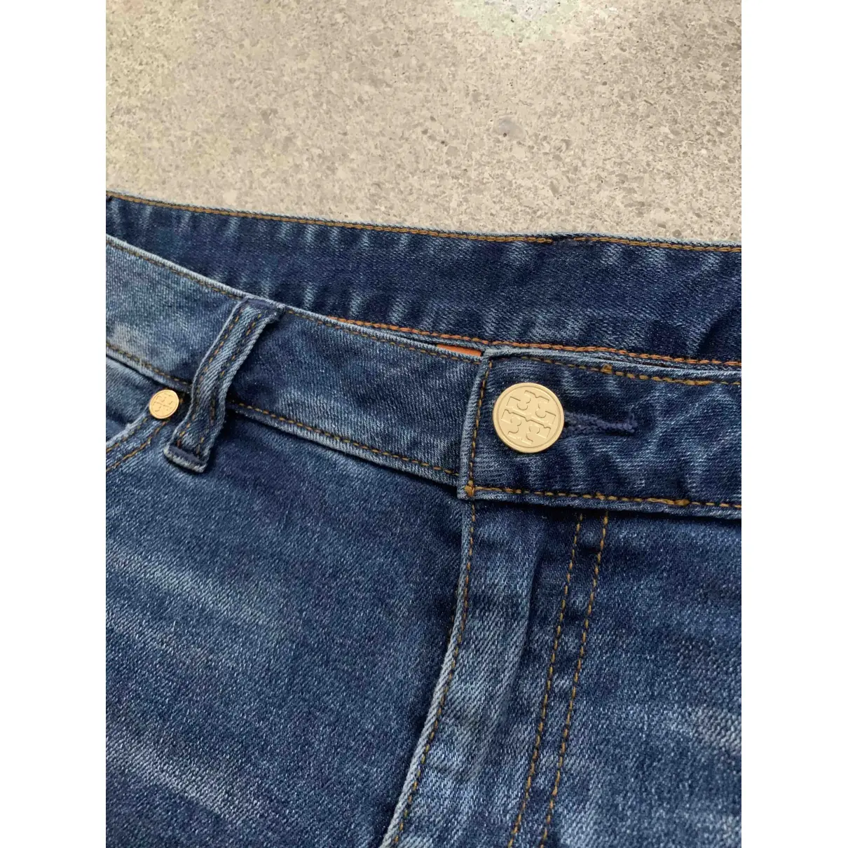 Buy Tory Burch Blue Denim - Jeans Shorts online