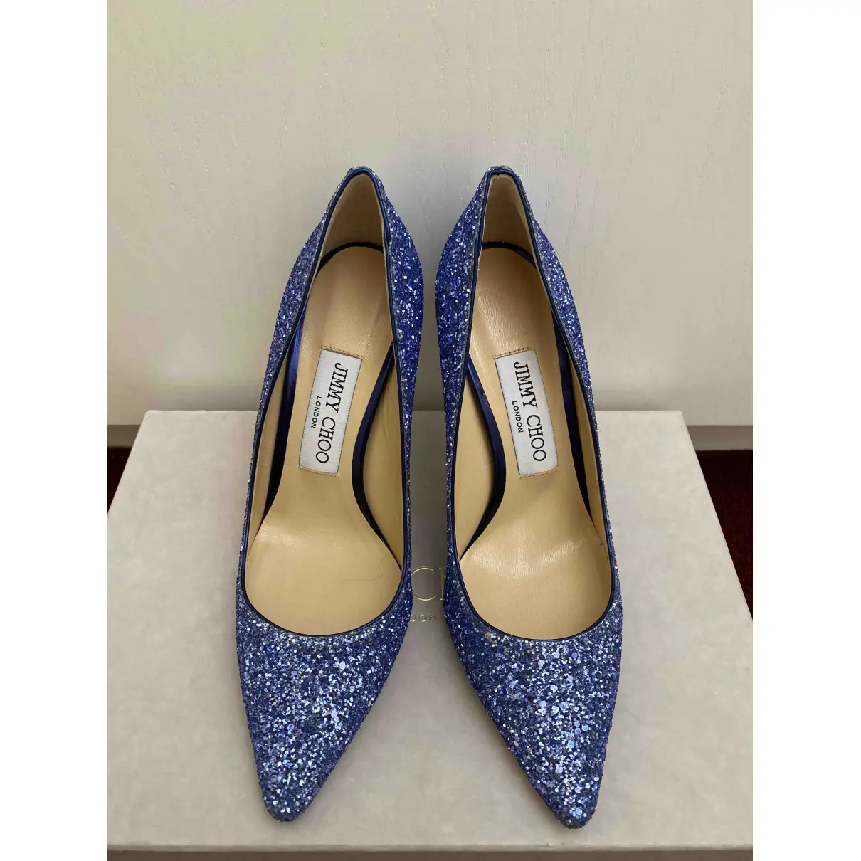 Buy Jimmy Choo Romy glitter heels online