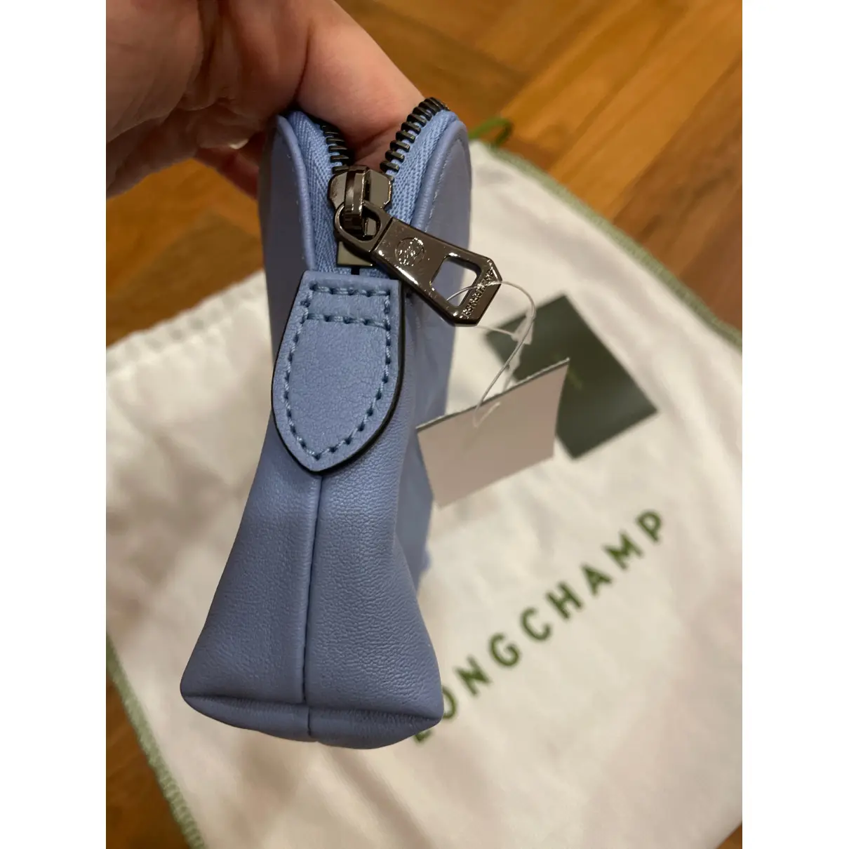 3D leather clutch bag Longchamp
