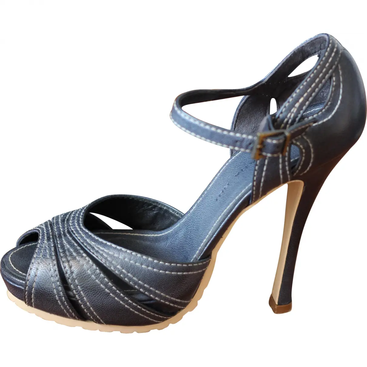 Blue Leather Heels Barbara Bui