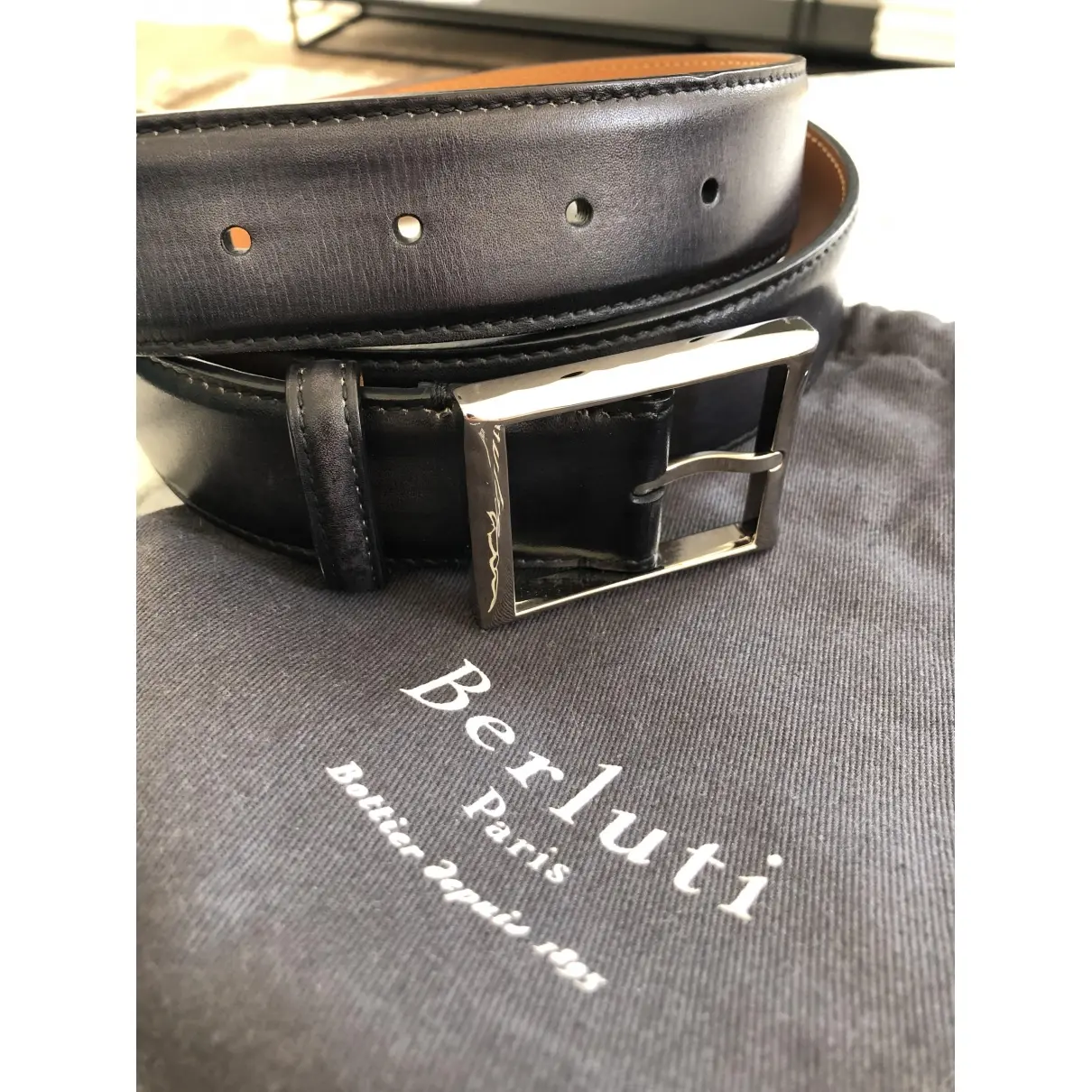 Berluti Leather belt for sale