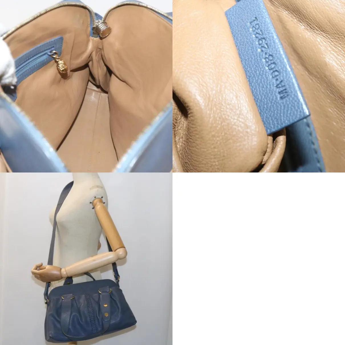 Leather handbag Bvlgari