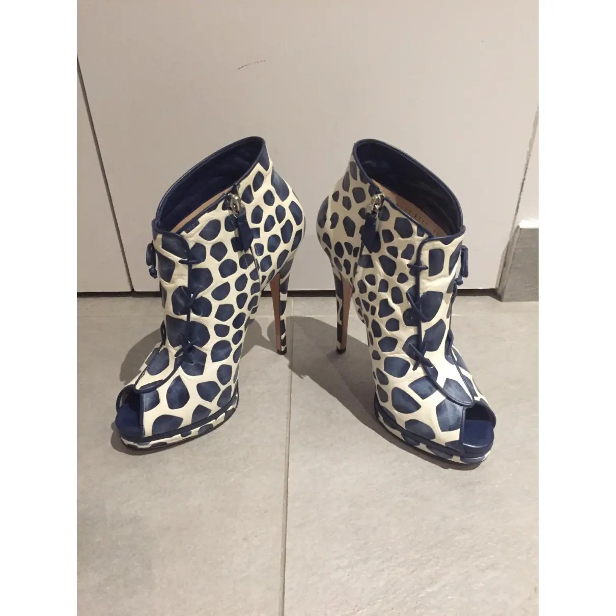 Buy Casadei Leather open toe boots online