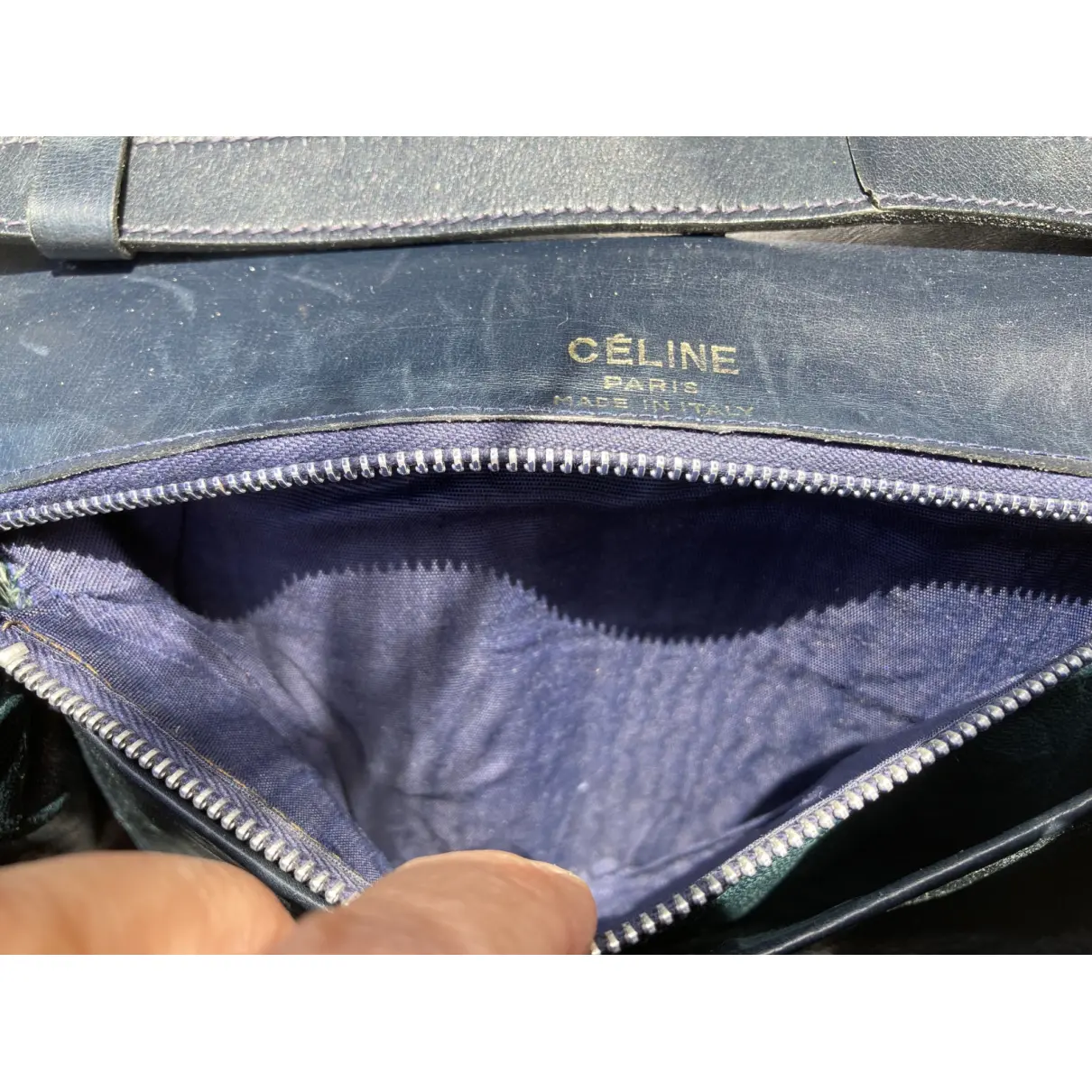 Case flap leather crossbody bag Celine - Vintage