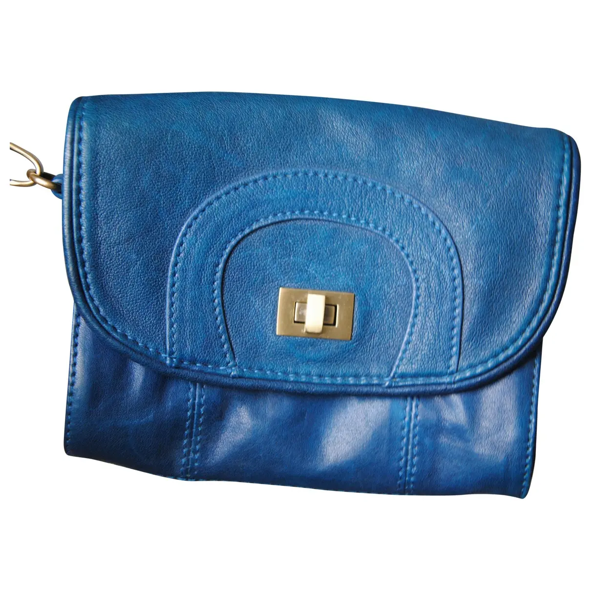 Blue Leather Clutch bag Sandro