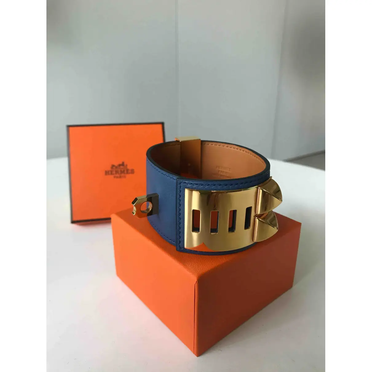 Collier de chien  leather bracelet Hermès