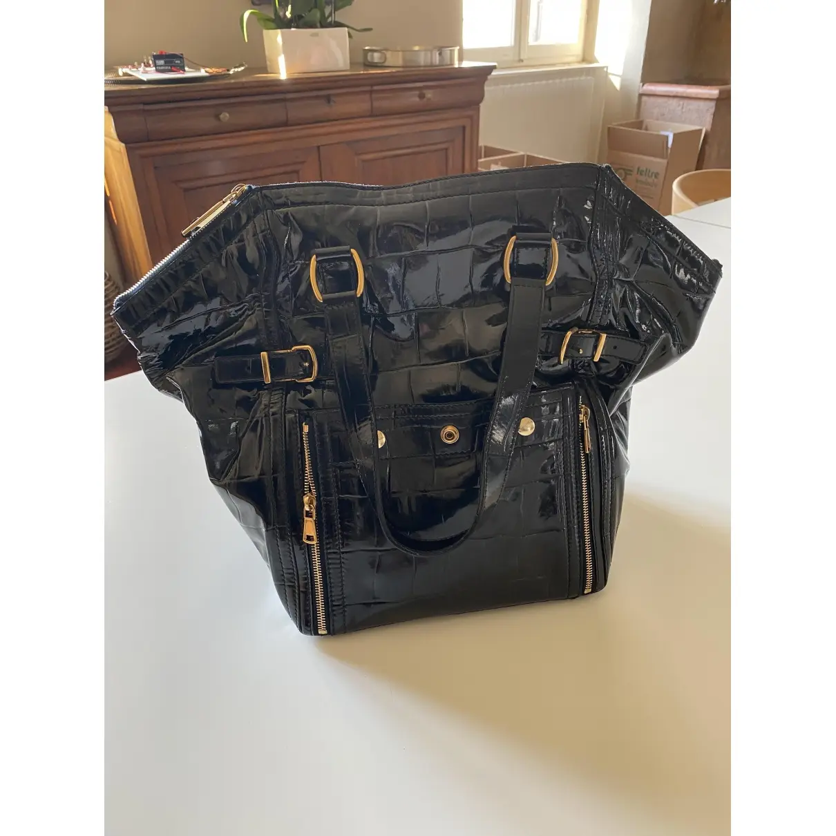 Downtown leather handbag Yves Saint Laurent