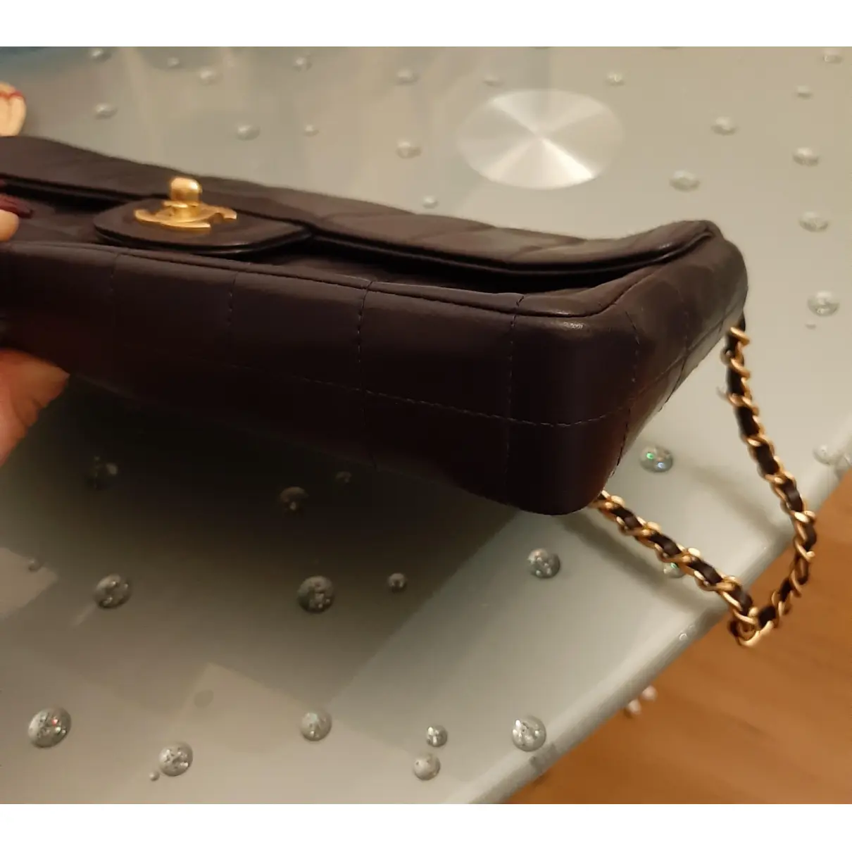 East West Chocolate Bar leather handbag Chanel - Vintage